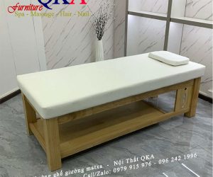 Mẫu giường gỗ spa cao cấp.