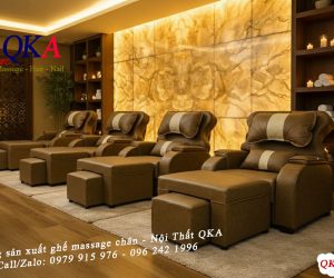 Ghế massage chân bọc da giá xưởng